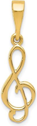 Diamond2Deal 14k Yellow Gold Treble Clef Charm