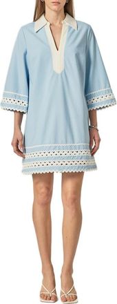 English Factory Colorblock Minidress in Powder Blue at Nordstrom, Size X-Small