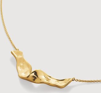 Monica Vinader Gold Wave Chain Necklace