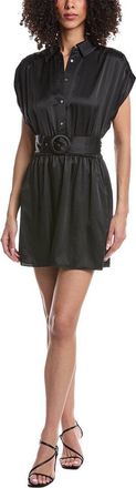 Ramy Brook Nava Belted Silk-Blend Shirtdress