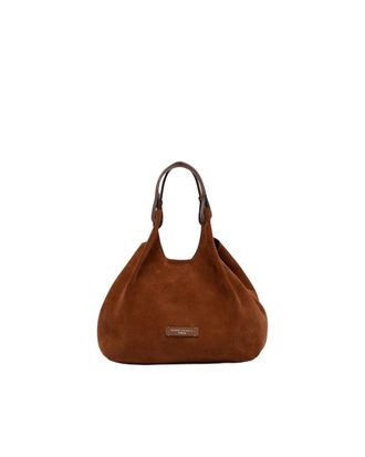 Gianni Chiarini Cognac Dua Suede Leather Tote Bag