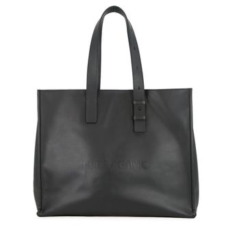 Ferragamo Black Leather Handbag Tote Bag (Pre-Owned)
