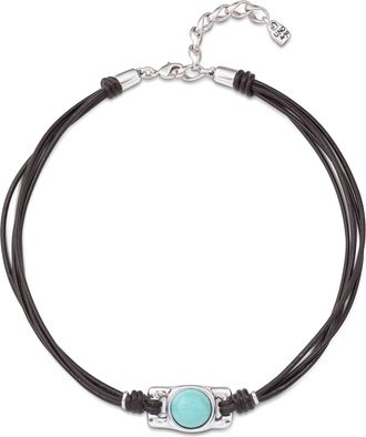 UNOde50 Pearl Quartet Leather Necklace