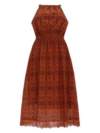 Paul Smith Midi Traforato Floral Perforated Dress