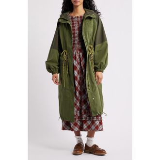 Damson Madder Logan Hooded Raincoat in Forrest at Nordstrom, Size 14 Us