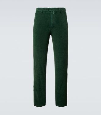 Kiton Cotton-blend corduroy slim pants