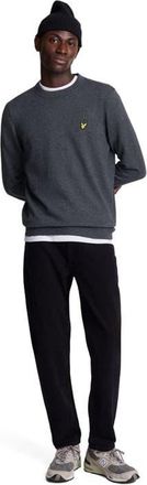Lyle & Scott Cotton Merino Crew Neck Sweater in Charcoal Marl at Nordstrom, Size X-Large