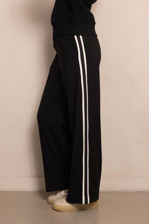 Zhrill Jerseyhose ZHRILL DEENA, Damen, Gr. XL, N-Gr, schwarz, Jersey, Obermaterial: 80% Polyester, 20% Elasthan, weit normal, Hosen Jerseyhose, Wide Leg, Gal
