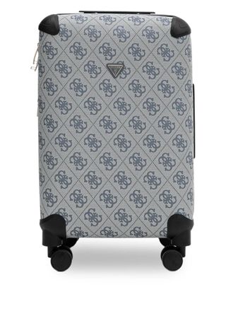 Guess Co logo-print carry-on luggage - women - Polyurethane - One Size - Grey