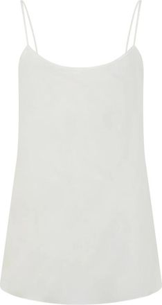Alberta Ferretti Zacht Topje met Dunne Bandjes - Dames - Tops zonder mouwen - Wit - L - Tops