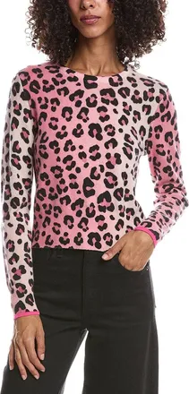 Brodie Lauren Leopard Cropped Cashmere Sweater