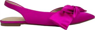 Yosi Samra Womens Pointed Toe Slingback Flat In Pink Violet