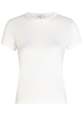 Vince Shrunken 90s Cotton and Modal-blend T-shirt - White - S (UK8-10 / S)