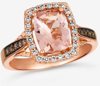 Le Vian Ladies Center Color Rings set in 14K Strawberry Gold