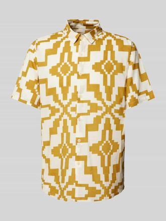 Thinking Mu Thinking Mu Regular Fit Freizeithemd mit 1/2-Arm in GELB, Gr&ouml;&szlig;e M