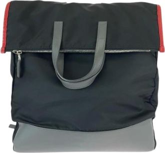 Prada Pre-owned Backpacks, male, Black, Size: ONE SIZE Pre-owned Tessuto Nylon 2way backpack