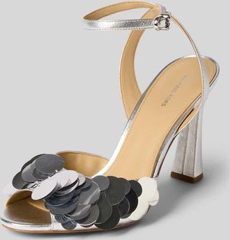 Michael Kors Pumps aus Leder-Mix mit Zierbesatz Modell Loretta in Silber, Gr&ouml;&szlig;e 38