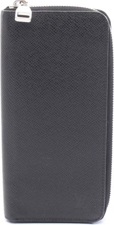 Louis Vuitton Black Noir Taiga Leather Long Wallet (Bi-Fold) (Pre-Owned)