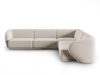 CXL by Christian Lacroix Sof&aacute; esquinero modular reversible 6 plazas de terciopelo beige