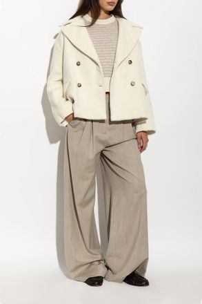 Paul & Shark Short Wool Coat, Womens, Cream