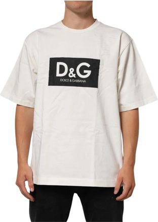 Dolce & Gabbana Short Sleeve Crew Neck T-Shirt - Heren - T-shirts - Wit - XS - Katoen - Tops