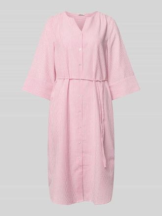 b.young B.Young Knielanges Hemdblusenkleid mit Bindeg&uuml;rtel Modell IME in Hellrot, Gr&ouml;&szlig;e 34