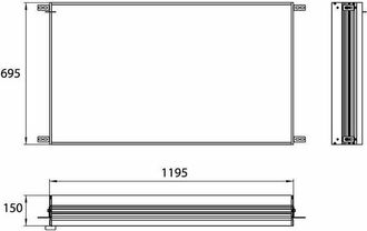 Emco Emco - Marco De Montaje Evo Para Armario Con Espejo Iluminado