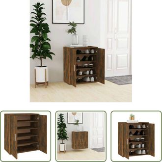 vidaXL Scarpiera per camera da letto - Scarpiera Rovere Fumo 60x35x70 cm in Legno Multistrato
