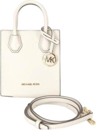 Michael Kors Pre-owned Schoudertas - Dames - Vintage Handtas - Beige - ONE Size - Leer - Vintage