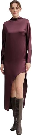 Isabelle Blanche Vestido Midi de Cuello Alto con Abertura - Dresses - Mujer - P&uacute;rpura - XS