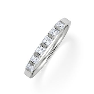 The Diamond Store OLIVIA PLATINUM Diamond ETERNITY RING 0.50CT H/SI