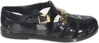 Moschino Jelly Logo Lettering Sandalen - Heren - Sandalen - Zwart - 41 EU - Schoenen