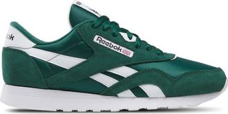 Reebok Mens Classic Nylon - Basketball Shoes Collegiate Green/Collegiate Green/White Size 10.0