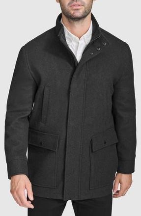 Cole Haan Felted Coat in Black at Nordstrom Rack, Size Large