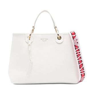 Emporio Armani Tote Bags, female, White, Size: ONE SIZE My EA M Tote Bag
