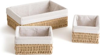 La Redoute Interieurs Set van 3 manden gemaakt van papieren touw, Papeli