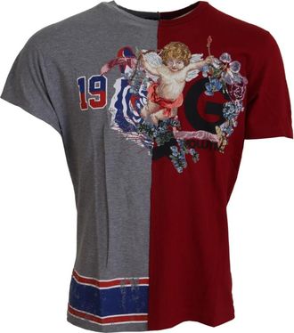 Dolce & Gabbana Angel Crewneck T-shirt - Heren - T-shirts - Veelkleurig - M - Katoen - Tops
