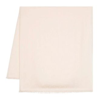 Pinko Light Pink Scarf with Fringes - female - PINKO - Silk Scarves - Pink - ONE SIZE - Accessories