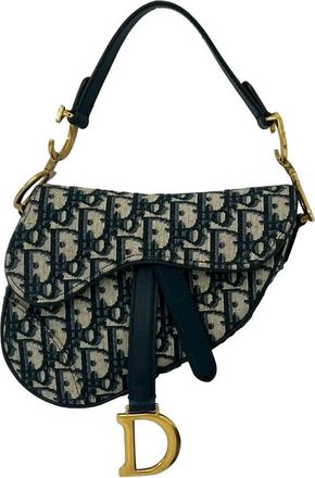 Dior Pre-owned Dior Mini Oblique Canvas Saddle Bag Ladies ACW4CNIH4SCLJA72