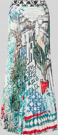 Marc Cain Maxirock mit Plisseefalten in Mint, Gr&ouml;&szlig;e 38