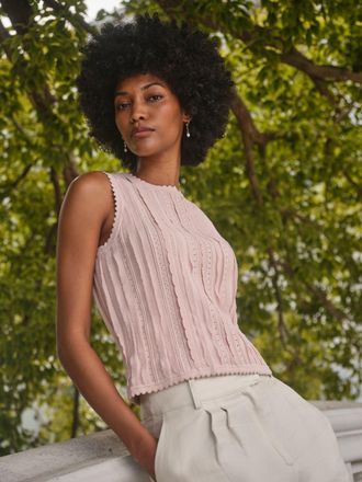 Fat Face FatFace Edith Pink Knitted Tank