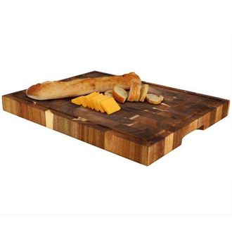 MegaChef 17 x 13 Inch Acacia Wood Butcher Block Carving and Cutting Serving Board with Juice Groove at Nordstrom