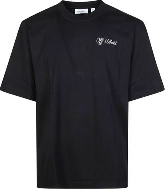 Off-white Black Script Logo Boxy Crew T-Shirt