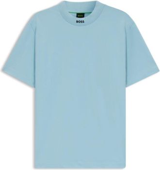 BOSS Relaxed-fit shirt in stretch cotton with camp collar