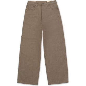 Fortela Wide Leg Wool Trousers in Olive at Nordstrom, Size 24 Eu
