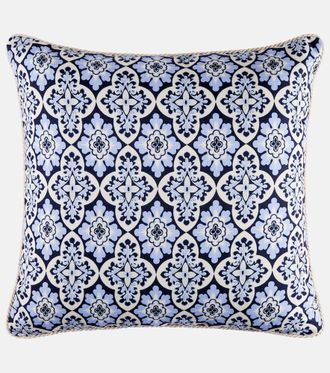 La DoubleJ Palazzo Blue cotton cushion