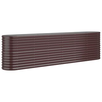 vidaXL Vidaxl - Jardinera Arriate Acero Galvanizado Marr&oacute;n 260x40x68 Cm