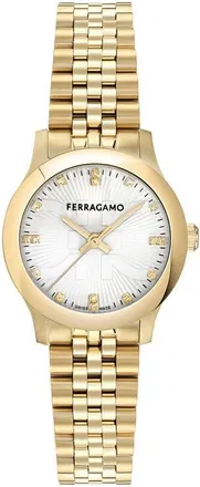 Ferragamo Duo Diamond Bracelet Watch, 28mm in Ip Yellow Gold at Nordstrom