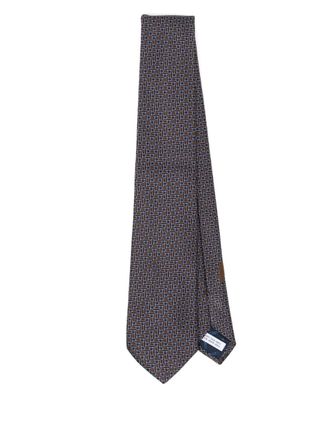 Ferragamo silk tie - men - Silk - One Size - Blue