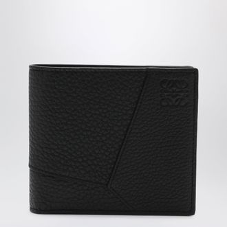 Loewe Black grained leather Puzzle bi-fold wallet